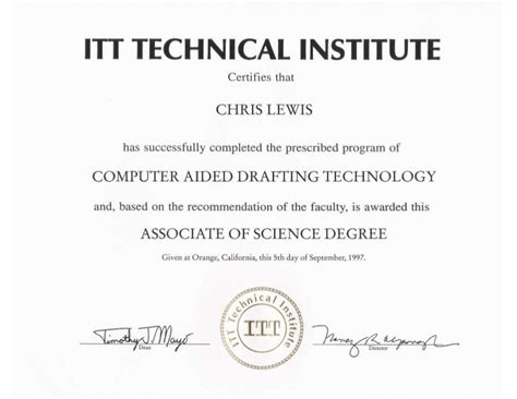 Itt Tech Diploma Associates Degree