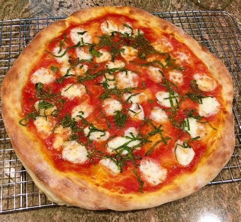 Homemade Margherita Pizza With Homegrown Canned Tomatoes Spring