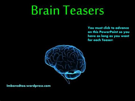 Ppt Brain Teasers Powerpoint Presentation Free Download Id2224664