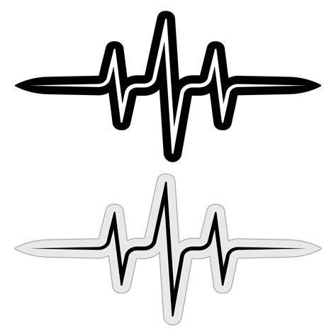 Sign Sticker Music Pulse Frequency Vector Wave Sound Abstract Techno