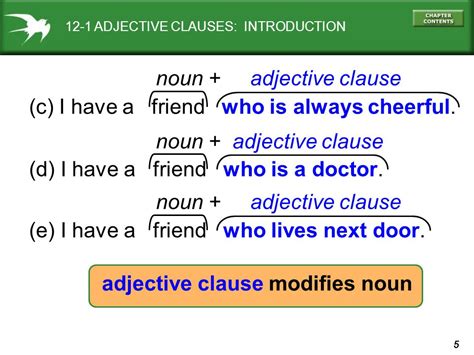 It works as a noun in a sentence. adjective clause - Liberal Dictionary