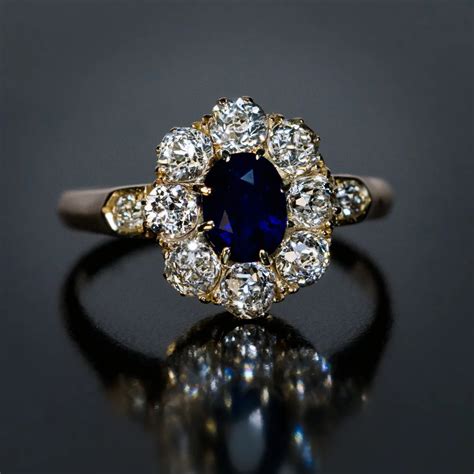 Take a look at celebrity sapphire engagement ring trends and get a peek at pieces in similar styles. Early 1900s Antique Sapphire Diamond Engagement Ring : Romanov Russia Ltd | Ruby Lane