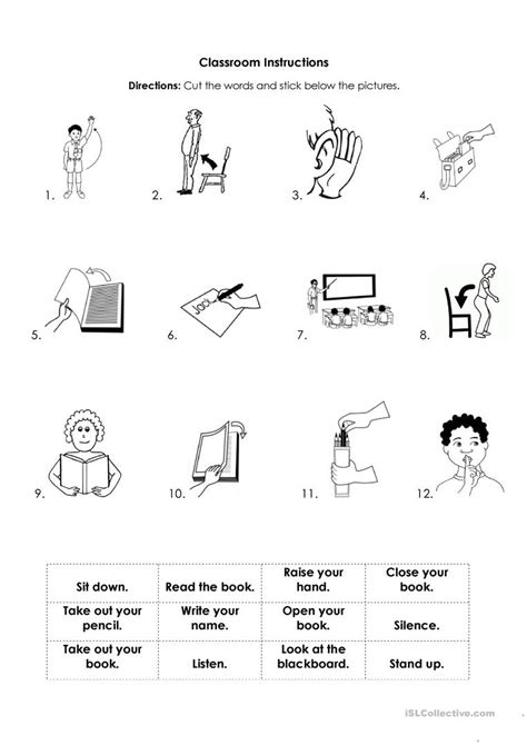 School Instructions English Esl Worksheets For Distance Learning And
