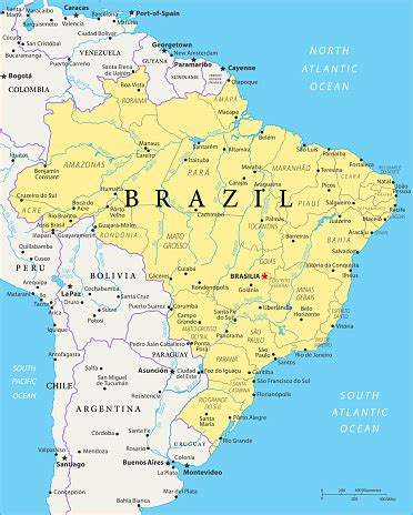 Wer jetzt auf reisen gehen will, muss sich vorab gut informieren ∙ shutterstock/eduard goricev. Karte Von Brasilien Vektor Stock Vektor Art und mehr Bilder von Argentinien - iStock