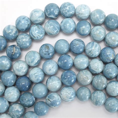 Blue Larimar Quartz Round Beads Gemstone 155 Strand 4mm 6mm 8mm 10mm