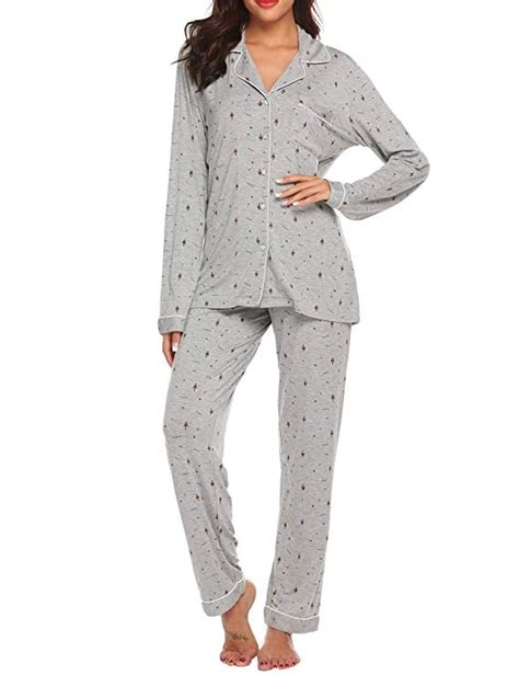 Ekouaer Long Sleeve Button Down Sleepwear The Most Stylish Pajamas On