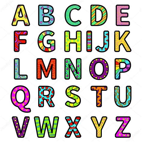 Alphabet In Different Color — Stock Vector 64060581