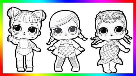 Lol Surprise Dolls Coloring Page Book For Kids How To Draw Baby Cat