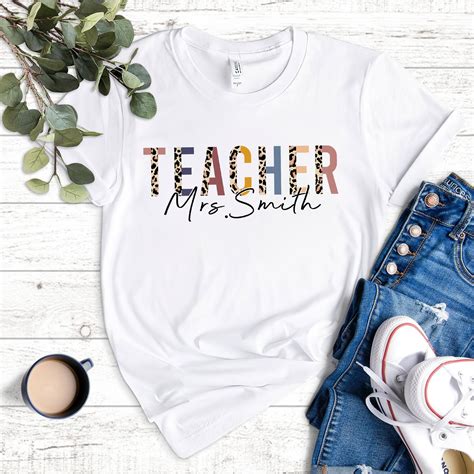 Personalized Teacher Name Shirt Teacher Back To School Shirt Etsy