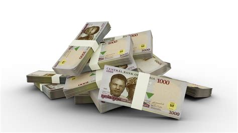 3d Stack Of 1000 Nigerian Naira Notes 11570813 Png