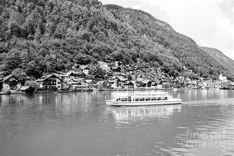 Bw Ferry Boat On Lake Hallstatt In The Austria Alps Photograph By