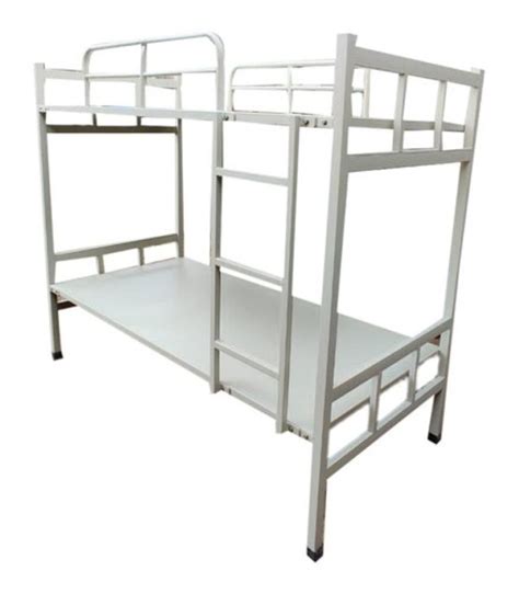 Double Mild Steel Best Quality White 2 Tyre Ms Bunk Bed Suitable For