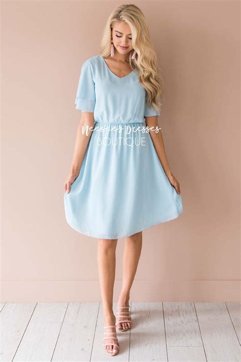 Modest Dresses 1000 Modest Dresses Blue Chiffon Dresses Neesees