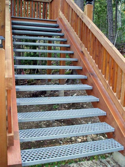 Nice Patio Deck Stair Railing Ideas Made Easy Exterior Stairs Steel