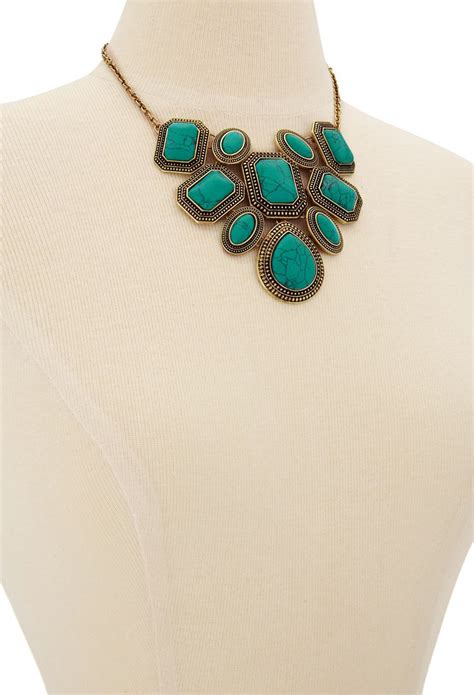 Faux Turquoise Statement Necklace Turquoise Statement Necklace Huge