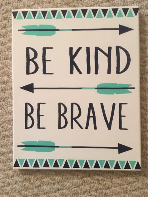 Be Kind Be Brave Canvas 11x14 By Ourpandadesigns On Etsy