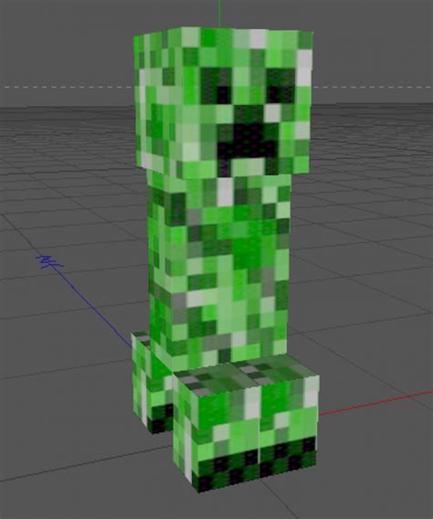 Creeper Minecraft 3d Model C4d