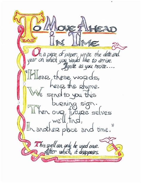 To Move Ahead In Time By Allen92909 Magic Spell Book Charmed Book Of