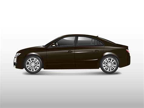 Brown Sedan Car Isolated On White Vector Download Free Vectors