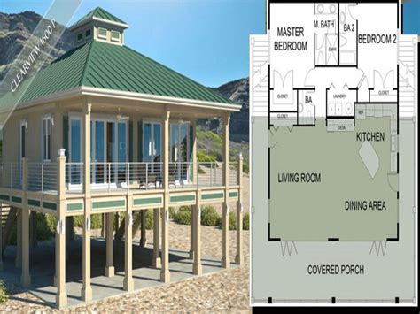 Beach House Floor Plans On Pilings House Plans