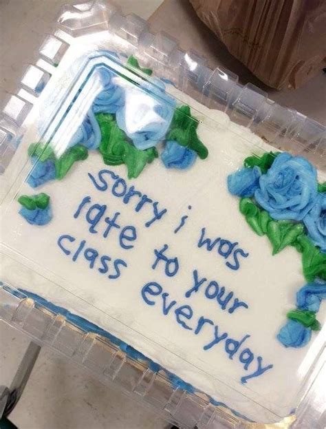 23 Apology Cakes That Are Way Too Hilarious To Eat In 2020 Teacher