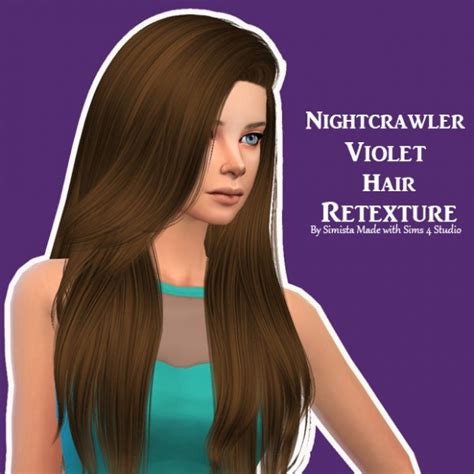 Simista Nightcrawler Violet Hair Retexture Sims 4 Hairs