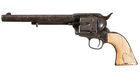 Antique Colt Single Action Army 44 Henry Rimfire Revolver Rock