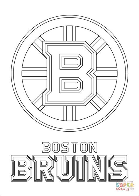 Boston Bruins Logo Coloring Page Free Printable Coloring Pages