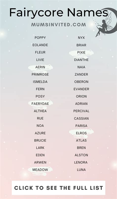 Discover Enchanting Fairycore Names For Your Baby Girl Baby Boy Or