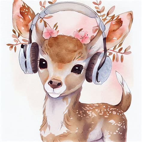 Animal Illustration Cute Little Deer Stock Illustration Illustration