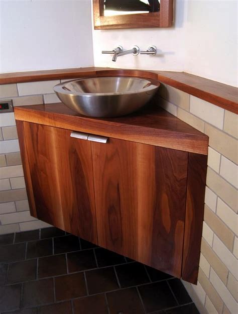 Corner Sinks Are Small Bath Space Savers