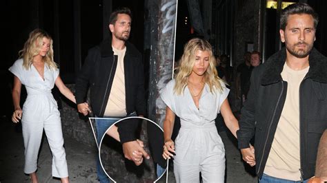 scott disick and sofia richie hold hands outside los angeles club