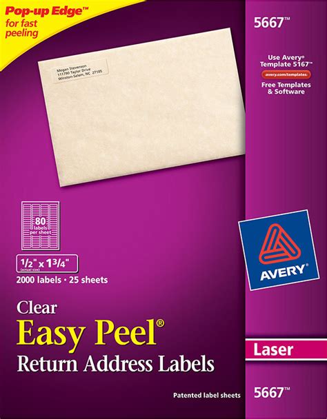Avery® Easy Peel® Clear Return Address Labels 5667 Avery Online Singapore