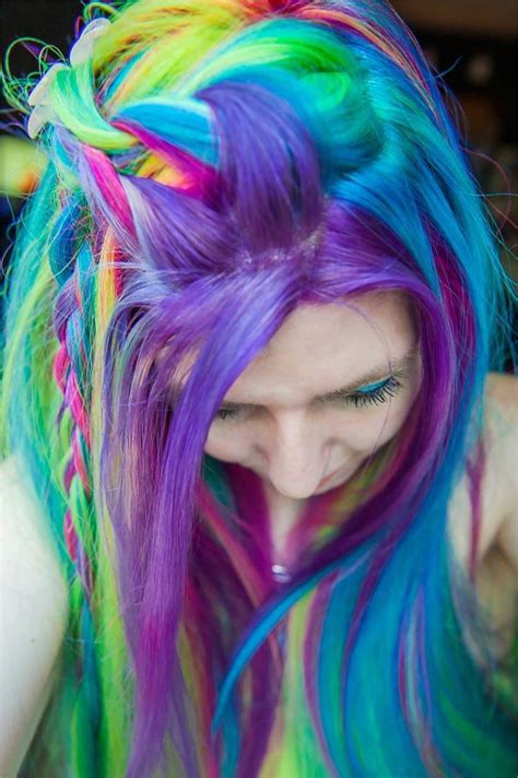 pin by lauren daw on hair ideas with images hair styles hair color crazy rainbow hair