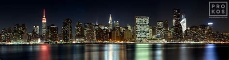 Panoramic Skyline Of Manhattan At Night Nyc Skyline Photo By Andrew
