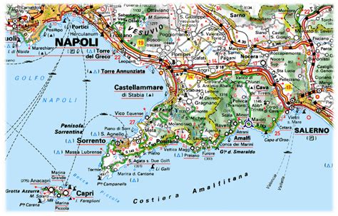 Mapa Costa De Amalfi Guía Blog Italia