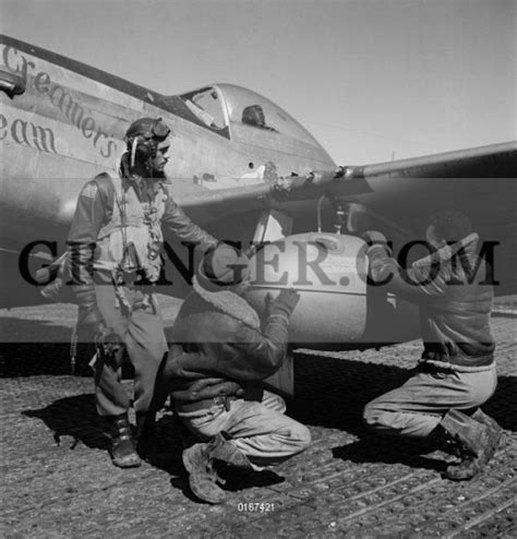 Image Of Wwii Tuskegee Airmen 1945 Edward Gleed And Two Other