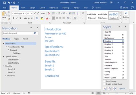 Creating Powerpoint Outlines In Microsoft Word 2016 For Windows