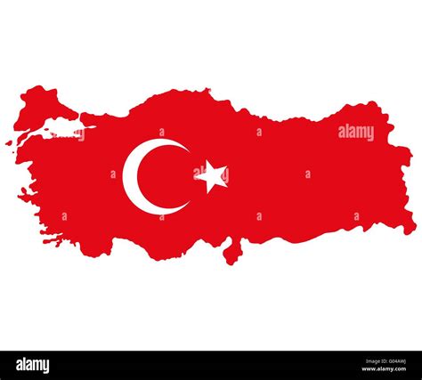 Map Of Turkey Turkish Flag Stock Vector Image And Art Alamy