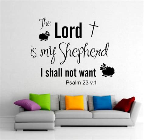 Psalm 23 Vinyl Wall Art Sticker Decal Mural 110cm Wide X 87cm High