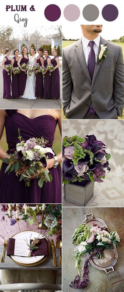 8 Perfect Fall Wedding Color Combos To Steal In 2017 6 Classic Plum