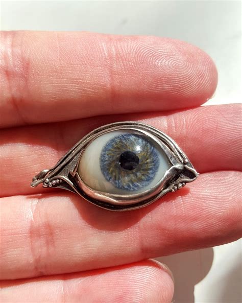 Antique Prosthetic Glass Eye Silver Brooch Arts And Crafts Era Collectors Weekly