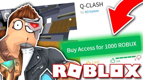 This Game Costs 1000 Robux To Play Roblox Youtube