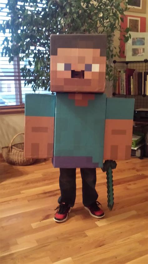 Minecraft Steve Halloween Costume Diy Minecraft Steve Diy Costumes