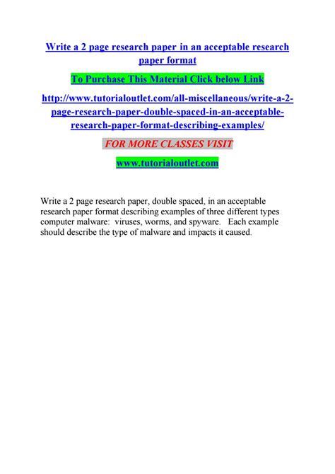 Write A 2 Page Research Paper In An Acceptable Research Paper Format By