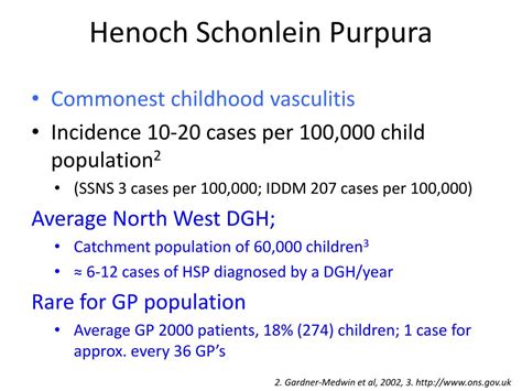 Ppt Henoch Schonlein Purpura A Proposed Pathway For Follow Up