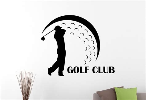 Golf Club Sign Wall Sticker Vinyl Decal Home Interior