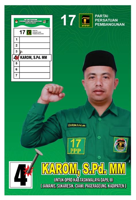 Karom Caleg Dari Ppp Perwakilan Kaum Milenial Tasikmalaya