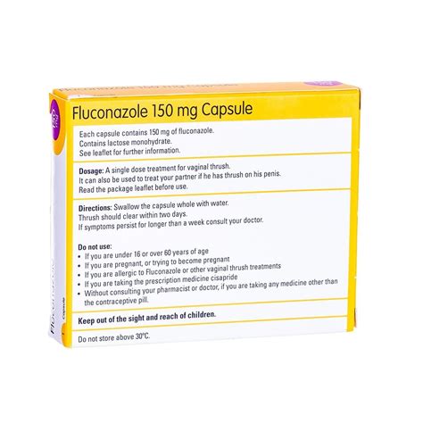 Fluconazole 150mg Capsule Vaginal Thrush Online Pharmacy 4u