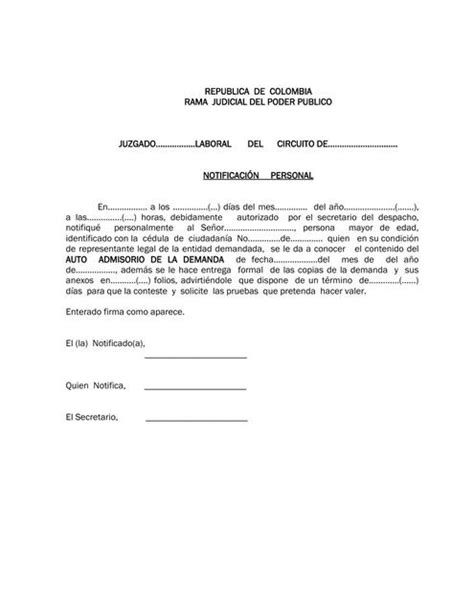 Acta De Notificación Personal Juan Pablo Barrera Narvaez Udocz